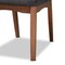 Baxton Studio Tara Mid-Century Modern Dark Grey Fabric and Walnut Brown Finished Wood 7-Piece Dining Set 186-11674-11866-Zoro - alternate 4